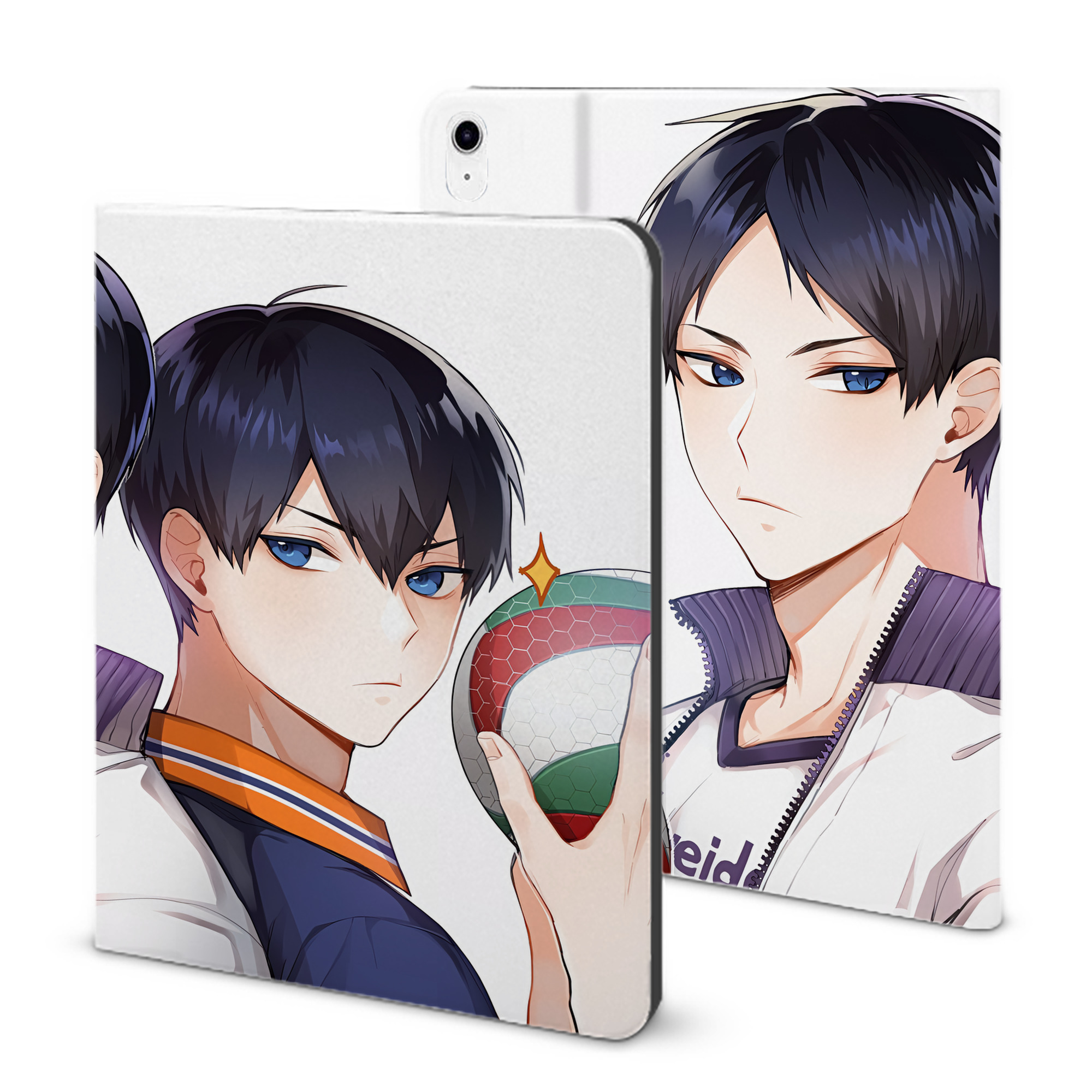 （画像用） ハイキュー!! Haikyu!! IPad ケース ブック型 PUレザー TPU 耐衝撃 軽量 薄型 ペン収納なし 全面保護 IPad 各モデル対応
